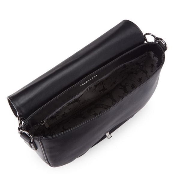 Longchamp Bags Longchamp Cavalcade Large Black Leather Shoulder Bag